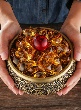 黄铜复古元宝五帝钱聚宝盆