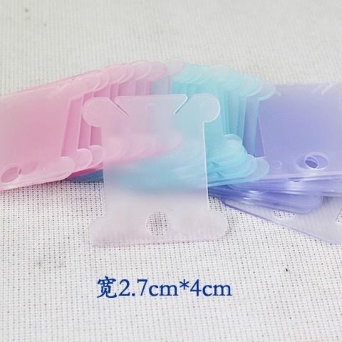 Cross-stitch thread coil wrapping storage auxiliary wire plastic spool manual winding plate embroidery thread segment