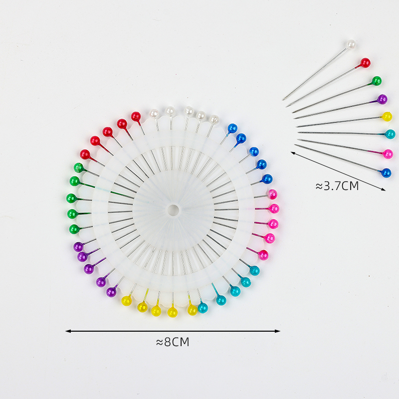彩色定位珠针手工立裁大小号服装加长粗大头针固定针定型珠光针-图3