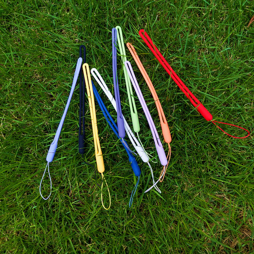 手机挂绳液态硅胶手绳彩色弹力软手机链U盘水杯绳子短款男女通用 - 图2