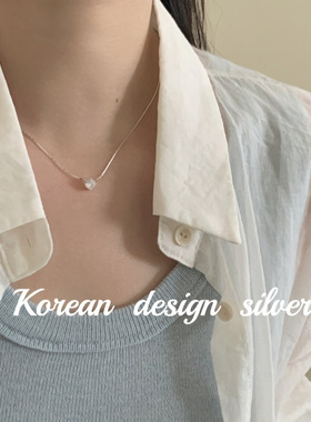 韩版INS风小众设计2025新款爆款S925纯银简约锆石项链 锁骨链轻奢