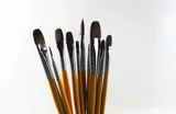 Гуашь, кисть, мел, акварель, мелки, 12 оттенок