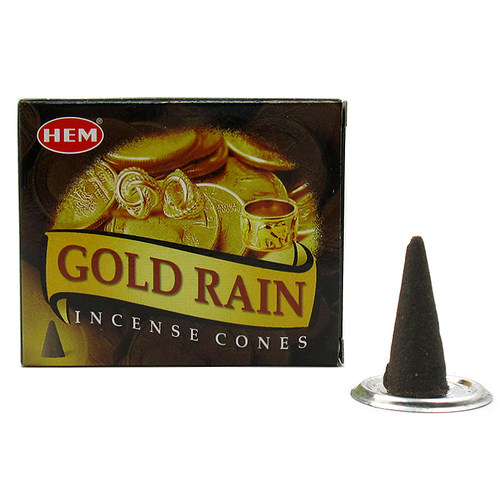 印度进口HEM Gold Rain金雨财富手工锥香塔香家用室内熏香供奉 - 图3