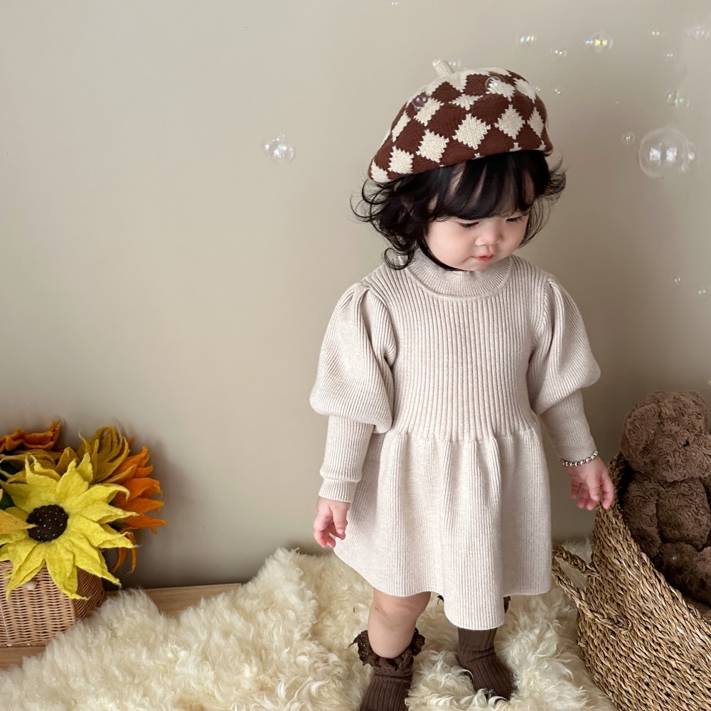 ins秋冬季女童针织连衣裙裙洋气毛衣裙宝宝过年婴儿红色衣服,淘宝优惠券,粉丝福利购,淘宝优惠卷