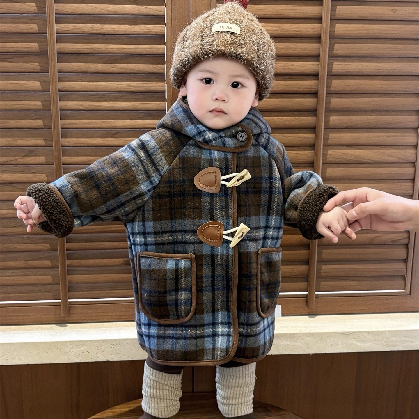 宝宝冬装套装洋气时髦婴儿衣服冬季新款呢子大衣加厚打底裤分体潮,淘宝优惠券,粉丝福利购,淘宝优惠卷