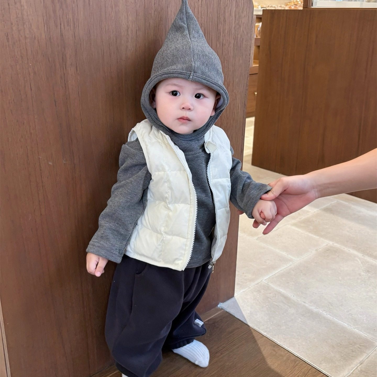男宝宝2025新款秋冬套装潮帅气时髦羽绒马甲加绒卫衣裤分体三件套,淘宝优惠券,粉丝福利购,淘宝优惠卷