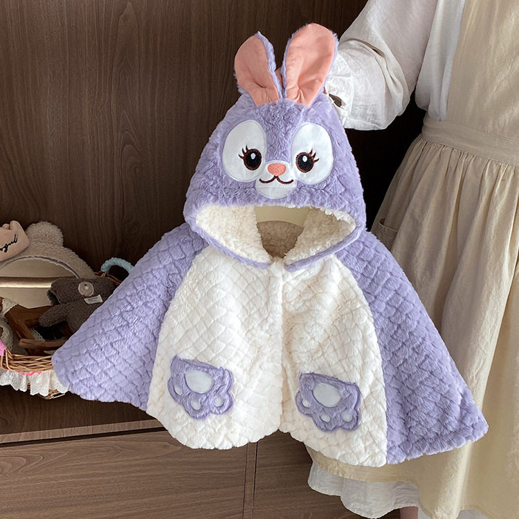 女宝宝外出服冬季加绒加厚连帽外套婴幼儿保暖斗篷百天挡风披肩冬,淘宝优惠券,粉丝福利购,淘宝优惠卷