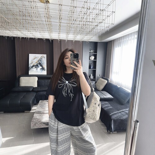 线条蝴蝶结 大码女装胖mm2025年早春装新款显瘦减龄短袖半袖t恤 - 图2