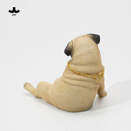 JXK颓废巴哥犬2.0模型配沙发 仿真动物小狗周边玩偶手办摆件装饰 - 图2