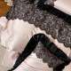 French girl pure cotton lace four-piece set