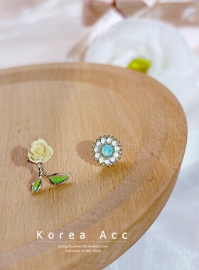 学生减龄森系不对称AB款耳环百搭
