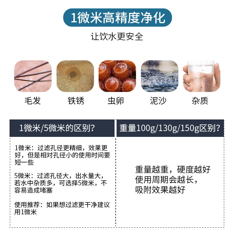 PP棉滤芯10寸通用自来水净水器家用前置过滤器伴侣净水机一级滤棉