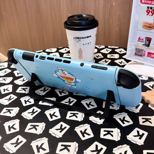 新款任天堂switch2代保护壳硅胶软手柄硬主机套可插入底座套卡通 - 图2