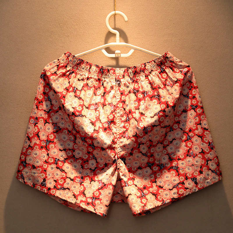 宽松男士内裤平角阿罗裤衩纯棉舒适居家睡裤休闲时尚四角短裤头,淘宝优惠券,粉丝福利购,淘宝优惠卷