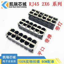 RJ45 59-2 * 6 (with lamp without lamp) RJ45 network socket 2X6 upper and lower double layer 12 horizontal