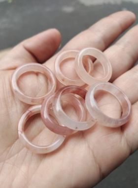 爆款天然正品桃花酿精美戒指桃花酿金丝玉戒圈跑环甜美金丝玉戒指