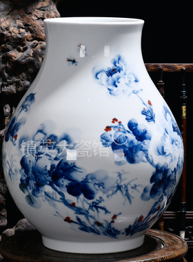 国色天香牡丹花福尊中式公司摆件
