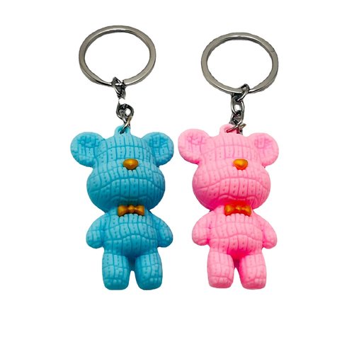 小号毛线熊暴力熊钥匙扣男女生包包挂件立体公仔潮流礼品赠品玩具 - 图3