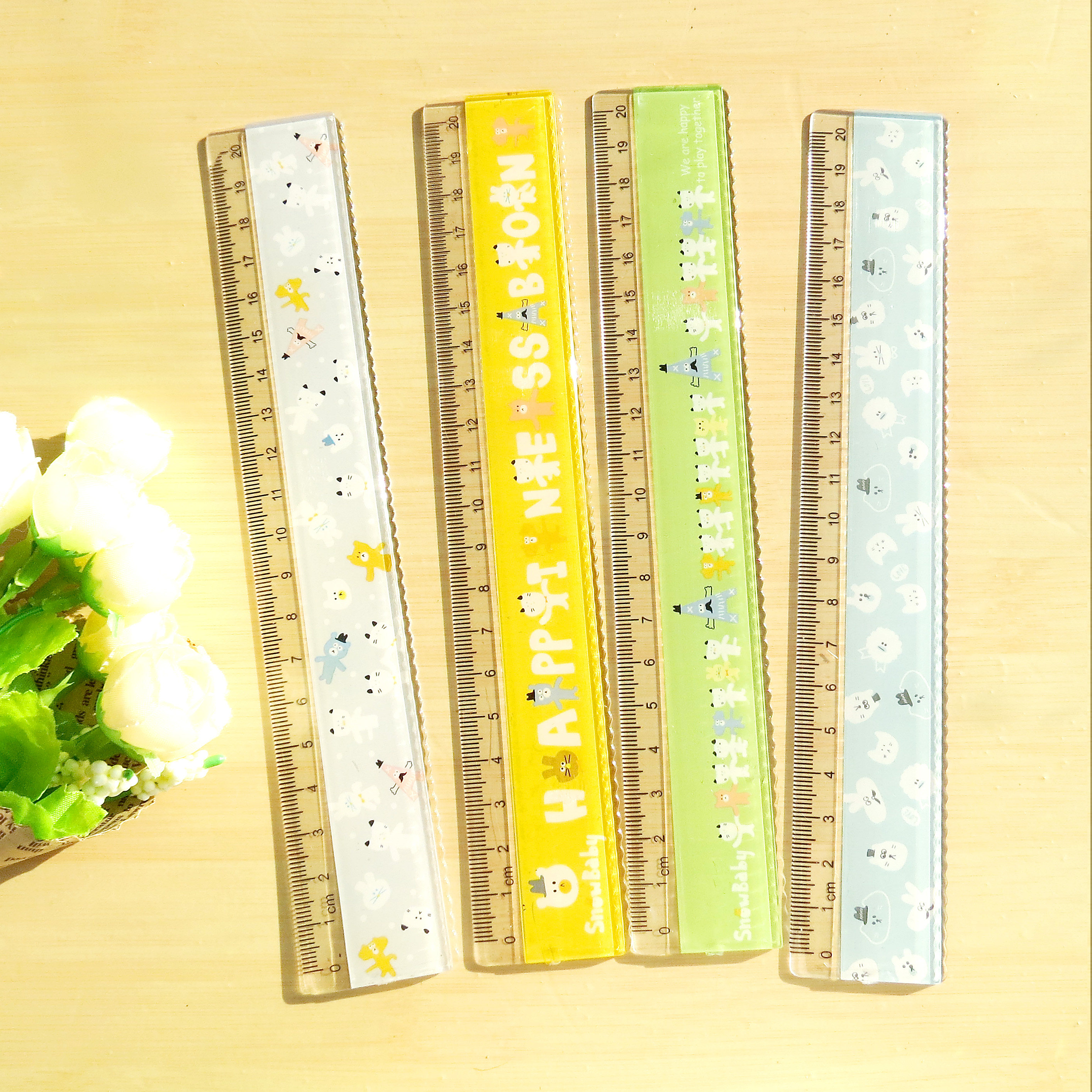 直尺米尺量尺教学尺子20cm学生文具智恒231