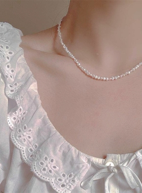 天然淡水珍珠项链2025新款爆款轻奢小众锁骨链颈链s925银baby珠