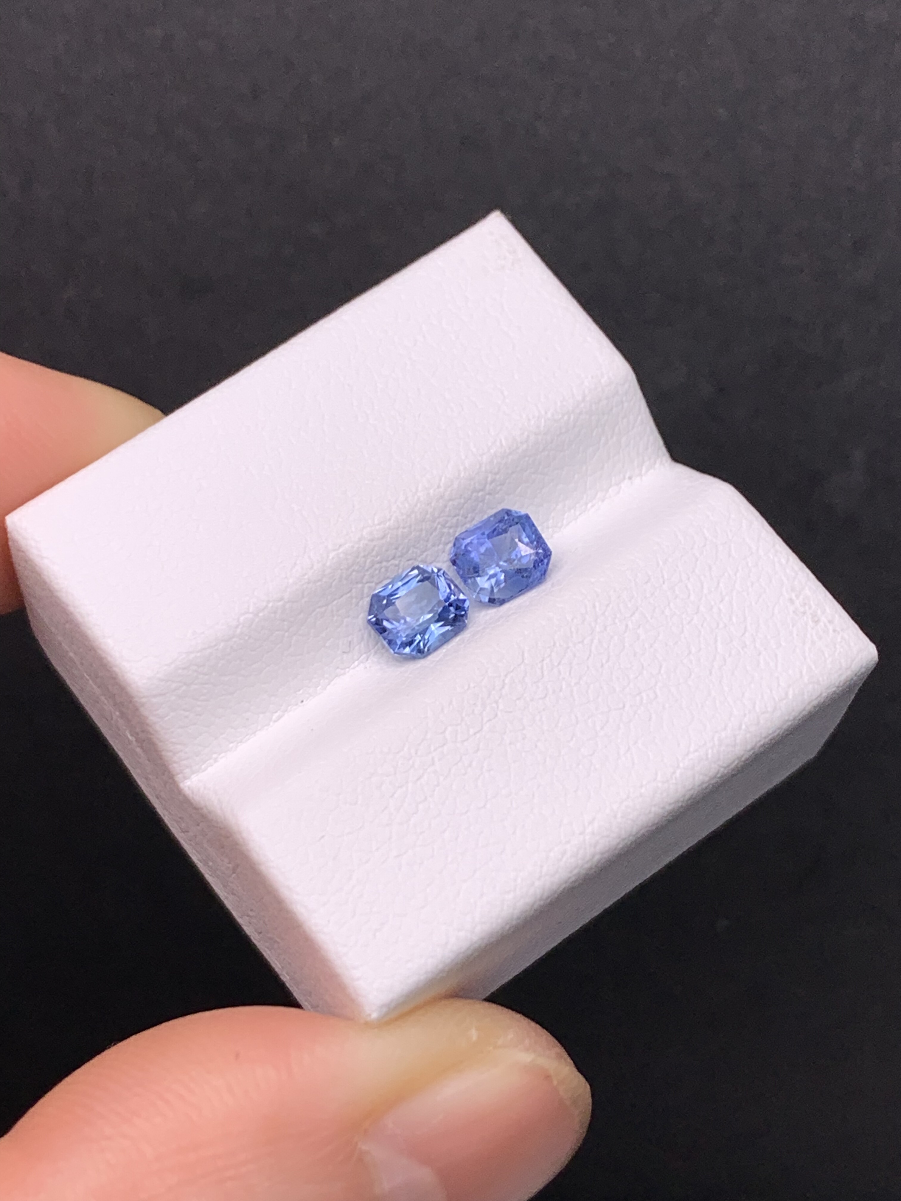 1.19克拉一对 斯里兰卡天然老烧矢车菊蓝宝石 耳钉料（0110）,淘宝优惠券,粉丝福利购,淘宝优惠卷