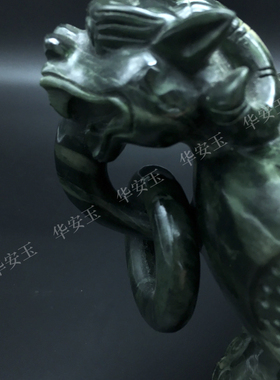 如意九龙壁手工雕刻焚香炉华安玉