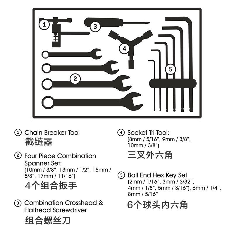 原木礼盒 自行车山地车工具套装 英国原装 Gentlemen's Hardware - 图2