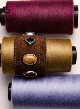 OiseauBracelet宝石雕花皮手镯