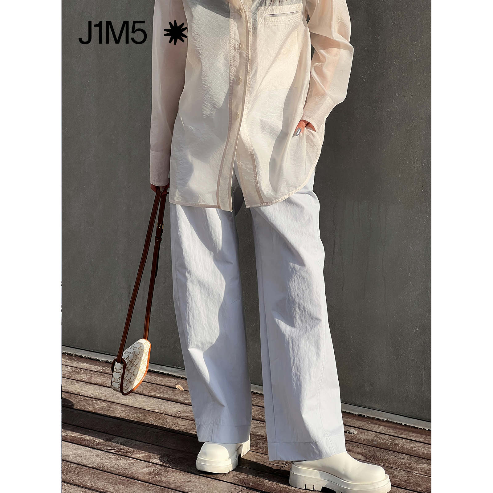 J1M5买手店 LOW CLASSIC 22SS 宽松直筒长裤宽松韩国设计师春夏女 - 图1