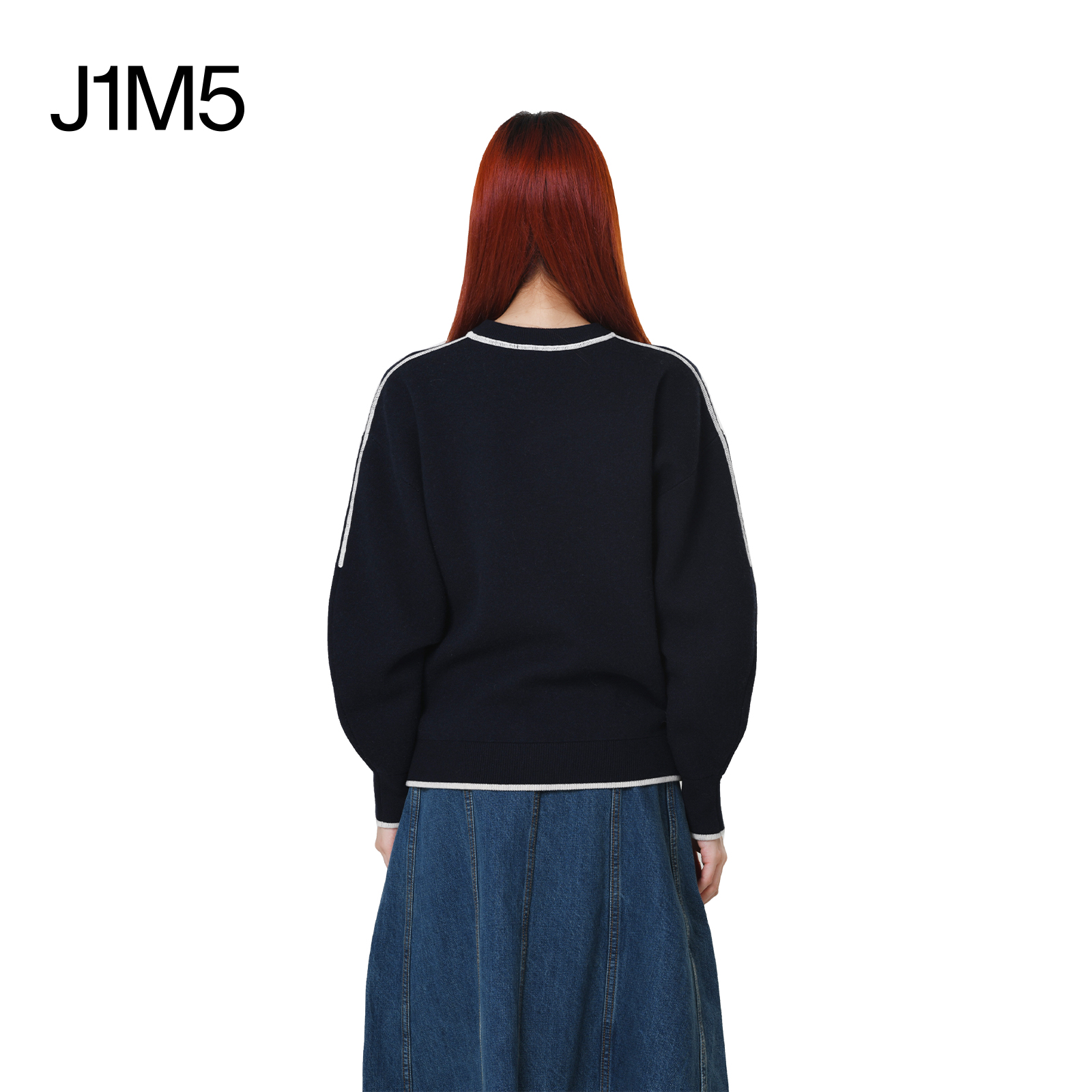 J1M5买手店 IMMI 23AW羊毛异色LOGO提花毛衣设计师品牌 - 图1