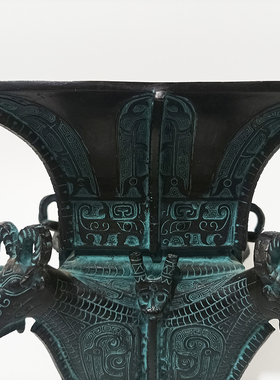 商代四羊方尊仿古青铜器工艺品装饰品摆放品桌面复古怀旧摆件