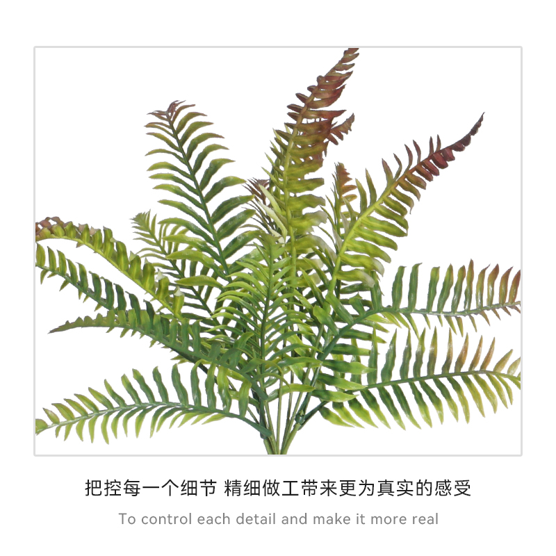 高档仿真绿植假波斯草装饰塑料花高枝蕨类绿萝背景墙植物墙造景 - 图0