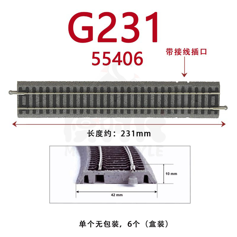 德国PIKO火车模型1/87配件G231直轨55201路基轨道55401路基55451 - 图2