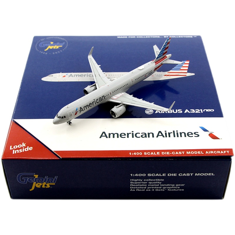 GeminiJets GJAAL2089 美国航空空客A321neo N421UW飞机模型1/400 - 图3