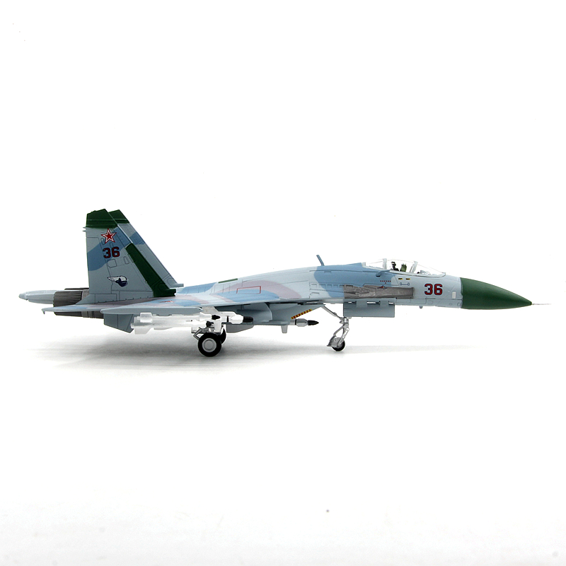 AMER苏联SU-27SK侧卫战斗机36#巴伦支海手术刀 苏27飞机模型1/100 - 图0