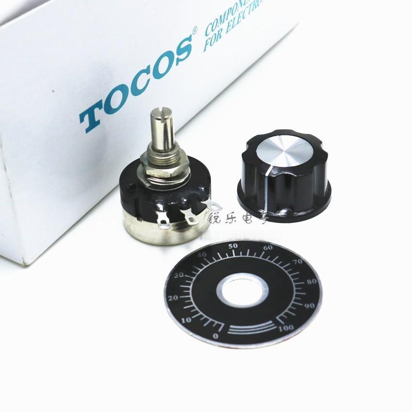 rv24yn电位器 1K 2K 5K 10K 100 200 500K 1M带旋钮帽带刻度片 - 图2