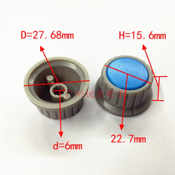 电位器旋钮 直径28双色塑料旋钮 音箱旋钮 旋钮帽 功放调节旋钮