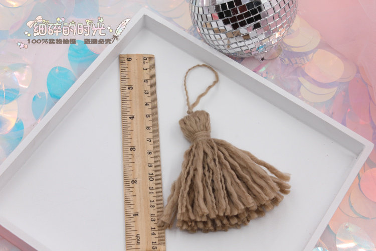46#大号手账日本毛线流苏吊穗毛线挂件吊饰diy胸针配件包包钥匙扣,淘宝优惠券,粉丝福利购,淘宝优惠卷