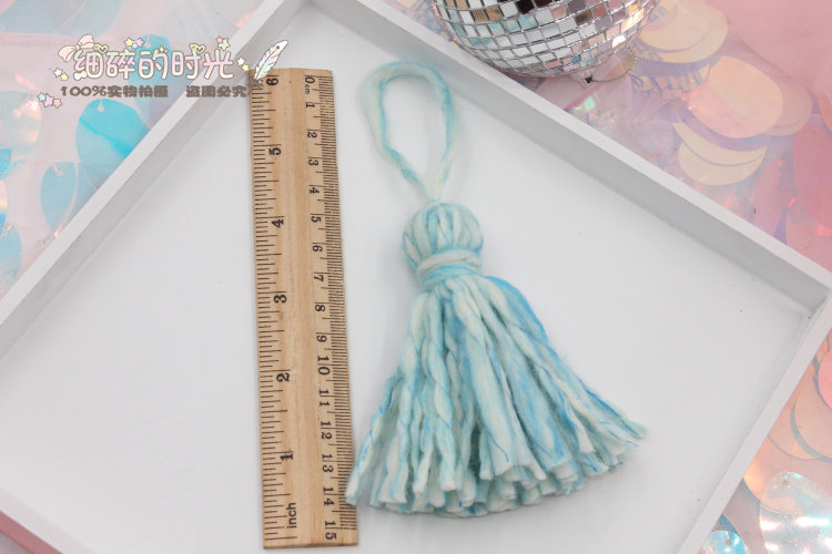 46#大号手账日本毛线流苏吊穗毛线挂件吊饰diy胸针配件包包钥匙扣,淘宝优惠券,粉丝福利购,淘宝优惠卷