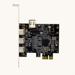 西霸SYBA PCI-E转3口1394B卡PCIE转1394B采集卡DV高清视频采集卡 - 图0