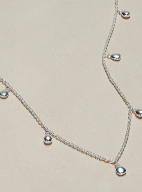 AHCHOO 静奢风通体S925纯银水滴吊坠项链小众设计高级感锁骨链女