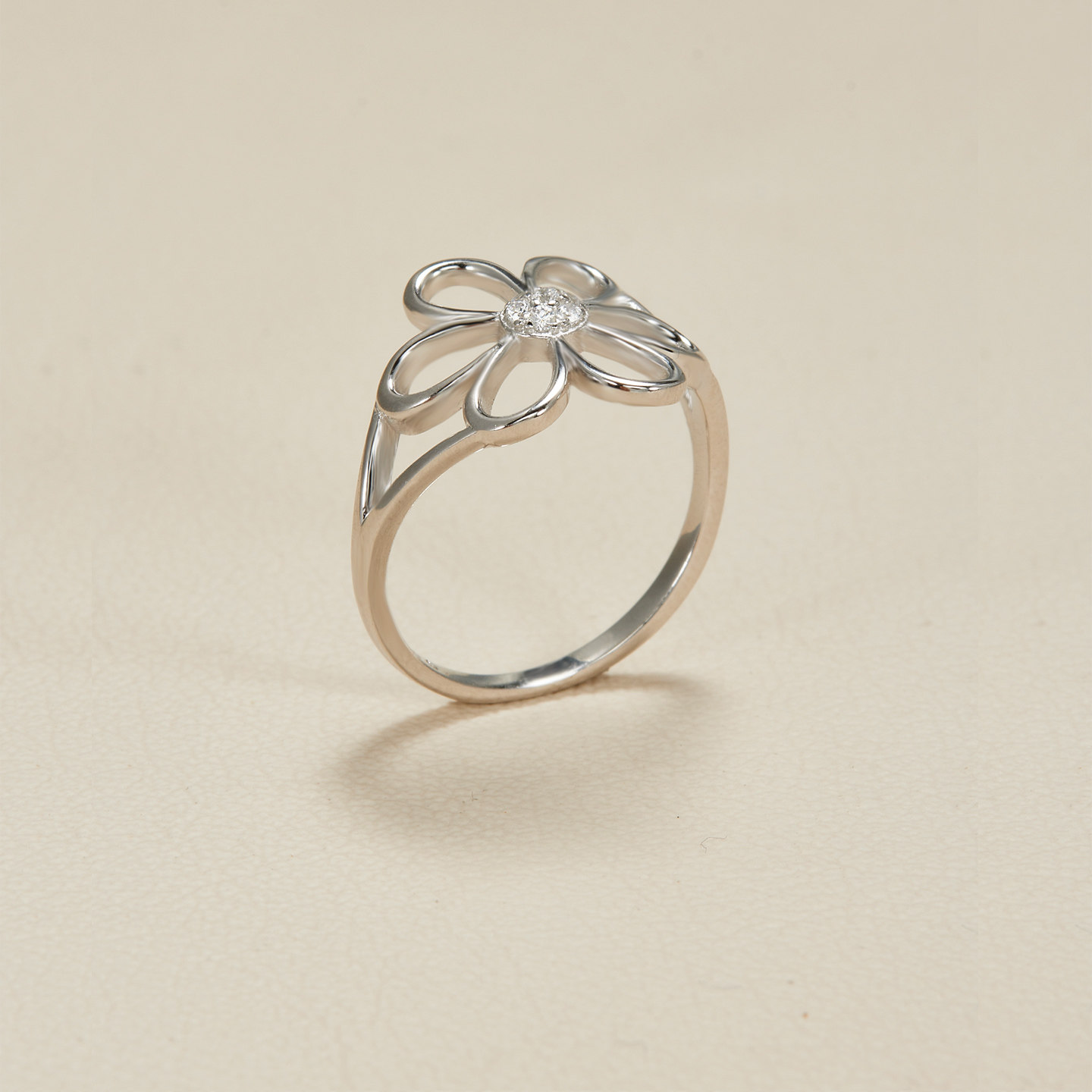 AHCHOO quiet luxury commuting simple versatile sunflower ring S925 sterling silver high-end ring for women