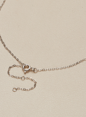 AHCHOO 静奢火彩莫桑石吊坠项链小众高级S925银小方糖锁骨链女