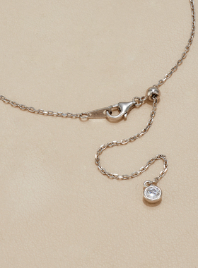 AHCHOO 静奢天然粉贝母葫芦项链满镶锆石福禄S925纯银锁骨链脖链