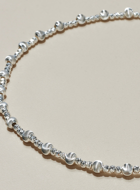 AHCHOO 静奢风S925纯银手工猫眼珠项链爆爆闪锆石锁骨链小众设计