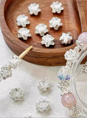 银莲新中式合金莲花串珠DIY手链