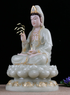 信扬汉白玉供佛居家观音
