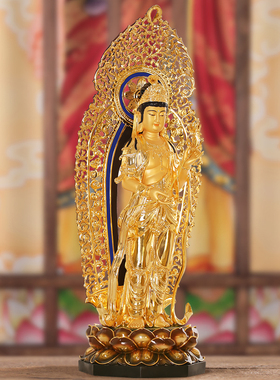 信扬黄铜鎏金西方三圣