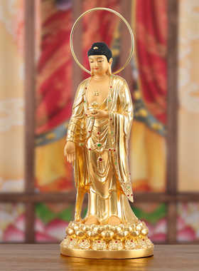 信扬黄铜保平安新中式佛堂摆件