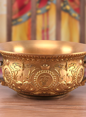 信扬黄铜招财家居聚宝盆